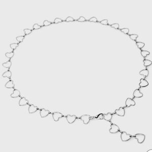 Silver Heart Chain Belt